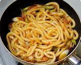 ランチに♪ 豚肉と長葱の甘辛焼きうどん作り方6写真