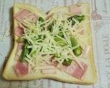 爽やかチーズベーコンアスパラトースト作り方2写真