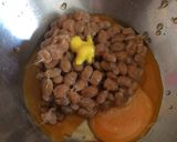 ちくわボート納豆チーズ乗せ焼き。作り方2写真