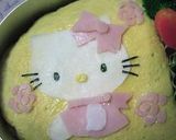 ハムで小さいバラの花。キャラ弁、おにぎり作り方13写真