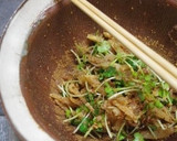 お寿司屋さんの箸休めたくあんゴマおかか作り方4写真