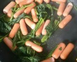 弁当に！ほうれん草・卵とウインナーソテー作り方2写真
