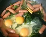 弁当に！ほうれん草・卵とウインナーソテー作り方3写真