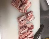 豚バラと、長ネギの黒酢煮込み作り方1写真