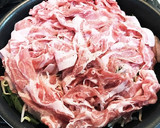 スープも！豚肉と白菜もやし小松菜の蒸し煮作り方4写真