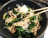 スープも！豚肉と白菜もやし小松菜の蒸し煮作り方6写真