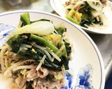 スープも！豚肉と白菜もやし小松菜の蒸し煮作り方8写真