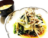 スープも！豚肉と白菜もやし小松菜の蒸し煮作り方13写真