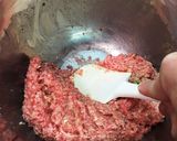 裏技？反則技？挽き肉はゴムベラで捏ねる！作り方1写真