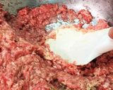 裏技？反則技？挽き肉はゴムベラで捏ねる！作り方2写真