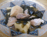 鶏肉とたけのことわかめの煮物作り方5写真