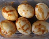 朝昼夕弁当♪簡単美味♪ゆで卵の醤油麹漬け作り方2写真