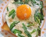 簡単♪旨い！ニラ入り目玉焼きのせトースト作り方3写真
