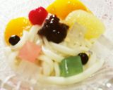 ごはん麺(米粉麺)de フルーツあんみつ作り方3写真