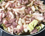 豚肉と白菜の卵とじ作り方2写真