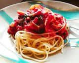 セロリがメイン。トマトソースパスタ。作り方6写真