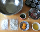 抹茶のカップケーキ✿春バージョン✿作り方1写真