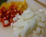 豆苗とカラーピーマンのスープ。作り方1写真