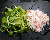 簡単！たっぷりヤングクレソン(カニカマ)作り方1写真