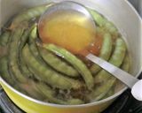 与作豆（砂糖さや）のみそ仕立て作り方2写真