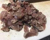簡単おつまみ☆鰹のタタキのユッケ作り方1写真