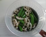 スナップエンドウと蓮根＊からしマヨ和え作り方5写真