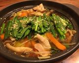焼肉のタレで♡豚バラとニラのもつ鍋風作り方4写真