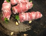 豚バラ肉で 菜の花の肉巻き!作り方4写真