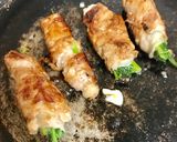 豚バラ肉で 菜の花の肉巻き!作り方5写真