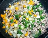 カレーの王子様で✌野菜たっぷり挽き肉丼作り方3写真