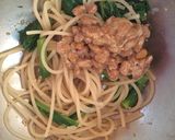 納豆と小松菜のパスタ作り方2写真
