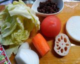 煮小豆を入れた朝のスープ作り方2写真