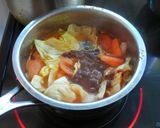 煮小豆を入れた朝のスープ作り方5写真
