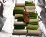 簡単！アルミホイルで長ネギ味噌焼き作り方1写真