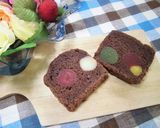 カラフル♪水玉とココアのパウンドケーキ作り方18写真