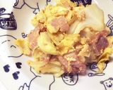 春キャベツとベーコンとたまごの炒めもの♡作り方4写真