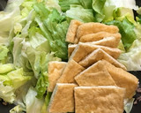 牛ひき肉とレタスと油揚げのマヨソース炒め作り方3写真