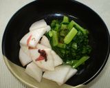 美味しい蕪で梅干和えと葉の昆布茶和え♪作り方6写真