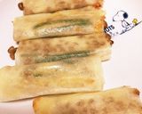 生姜とオクラの焼き春巻き作り方4写真