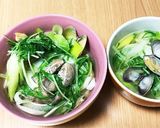 春の白だしあさりうどん作り方5写真