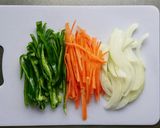 レンジで簡単節約☆豚こま青椒肉絲。作り方1写真