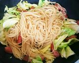 春キャベツとウインナーのパスタ作り方6写真