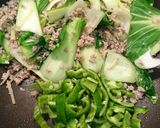 チンゲン菜のそぼろあんかけ作り方3写真
