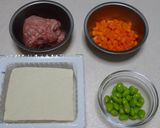 挽肉と人参の炒り豆腐作り方2写真