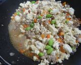挽肉と人参の炒り豆腐作り方5写真