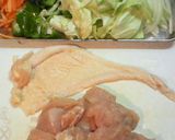 とり胸肉と野菜の炒め物作り方1写真