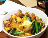 簡単卵とじ豚丼!作り方5写真