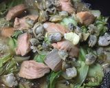 サーモンとあさりの春野菜蒸し作り方5写真