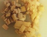 竹の子とおあげの煮物でおにぎり作り方2写真