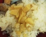竹の子とおあげの煮物でおにぎり作り方3写真